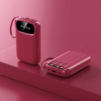 Batterie externe portable à charge rapide Type-C de grande capacité 20000 mAh avec écran LED et 4 câbles intégrés – Prix de gros usine