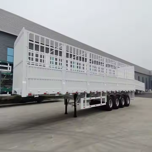 ZHONGSHENGTIANQI Valla de remolque de ganado 4 ejes Material de acero Semirremolque de carga 150KG Carga útil 1530x670x930mm - Product Image 3