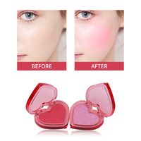 Palet Perona Pipi Vegan Bentuk Hati, Highlighter Matte Shimmer Glow Pigment, Grosir