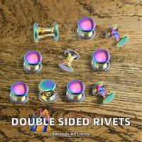 Rivets noirs et blancs en acier allié de classe 8 à double tête, finition aluminium, 3/16, marque SHKH, accessoire de bricolage pour loisirs créatifs, goujons 1-5 Grip