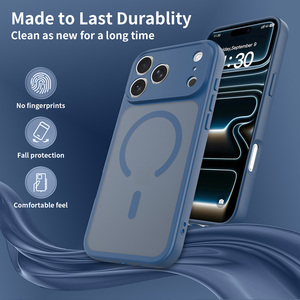 <span class=keywords><strong>Funda</strong></span> Magnética Personalizada para <span class=keywords><strong>iPhone</strong></span> 18 17 16 15 14 <span class=keywords><strong>13</strong></span> <span class=keywords><strong>Pro</strong></span> <span class=keywords><strong>Max</strong></span>, con Cubierta Protectora de Lente Translúcida Azul Mate y Tacto de Piel - Product Image 5