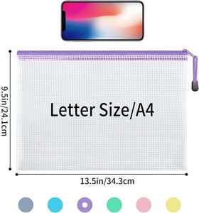 Eco-friendly File <b>Bag</b> Business Storage Contract File Pouch Space-saving Plastic File Folders PVC Mesh <b>Bags</b> with Zipper Organizer - Product Image 2