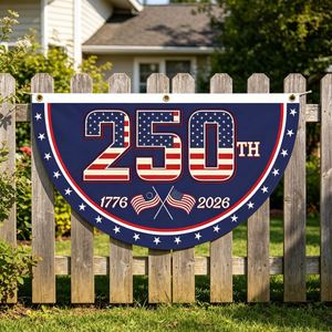Drapeaux en polyester personnalisés avec logo, bannières en forme de demi-cercle, accessoires d'affichage pour la promotion - Product Image 3