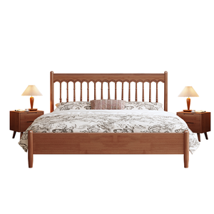 Cadre de lit moderne en bois massif, montage facile, tailles King, <span class=keywords><strong>Queen</strong></span>, Full, mobilier de chambre minimaliste pour la maison et l'appartement - Product Image 1