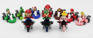 ชุดรถแข่งซูเปอร์มาริโอ10ชิ้น/เซ็ตโมเดลโมเดลของเล่นพีวีซีแบบดึงกลับด้านได้ตุ๊กตาสะสมเกมคลาสสิก - Product Image 3