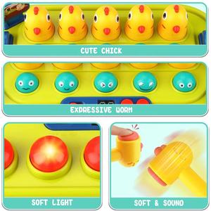 <span class=keywords><strong>Gioco</strong></span> Interattivo Multimodale 2022 con Pulcino, <span class=keywords><strong>Gioco</strong></span> del Martelletto con Registratore di Punteggio per Bambini - Product Image 4