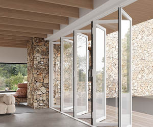 Nouveau système <span class=keywords><strong>de</strong></span> portes coulissantes en verre pour portes pliantes à usage intensif, peu encombrant et résistant aux ouragans, adapté aux garages - Product Image 5