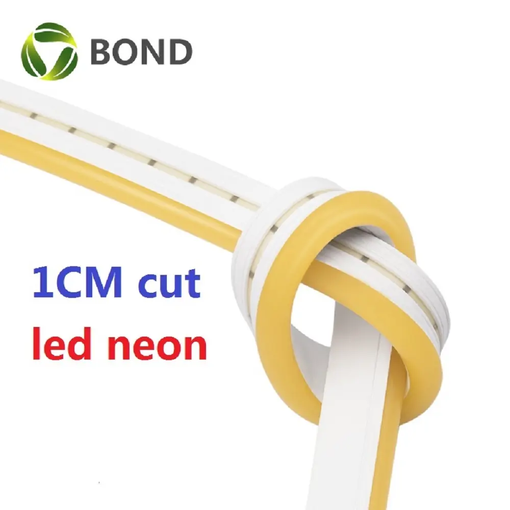 Tira de led flexível de silicone dc12v, smd 2835 ip68 para sinal neon