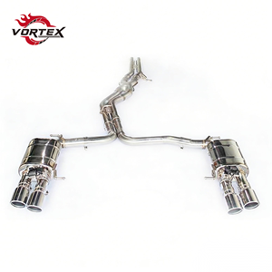 Escape Catback Valvetronic de Acero Inoxidable Pulido VORTEX 304 para AUDI A7 C8 3.0T 2019-2024, Control Remoto, Instalación Directa - Product Image 1