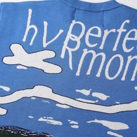 LOGO personnalisé OEM & ODM hommes chandails motif nuage blanc pull Jacquard tricot hiver col ras du cou tricoté coton Designer
