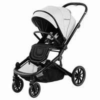 Poussette double multifonctionnelle Brightbebe pliable en alliage d'aluminium certifiée EN1888 pour nourrissons, tout-petits et nouveau-nés
