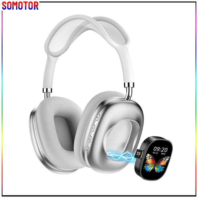 Premium Bluetooth Headphone Magnetic Intelligent LCD Touchscreen Casque Audio Support Calling Calculator Timing Flashlight