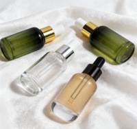 Flacon compte-gouttes en verre à fond épais pour soins de la peau 5ml 10ml 15ml 20ml 30ml 40ml 50ml 60ml Flacon de sérum en verre