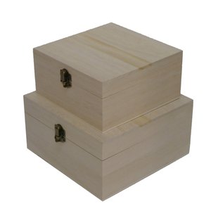 Venta al por mayor logotipo personalizado sin terminar DIY regalo embalaje caja de recuerdo almacenamiento Pino bambú cajas de madera con tapa deslizante para regalos - Product Image 1