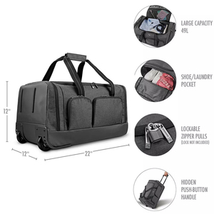 Olling-Bolso de viaje con ruedas para hombre y mujer, bolsa de viaje de lujo - Product Image 6