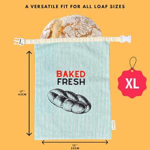 Sac à pain en coton et cire d'abeille, réutilisable, résistant au congélateur, pour le pain au levain fait maison, stockage alimentaire, cadeaux pour les boulangeres au levain - Product Image 2