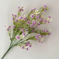 Fleurs artificielles en latex 5forks Baby's Breath, bouquet de mariée, décoration de mariage, fleurs de gypsophile, décoration de la maison, décoration de table de fête