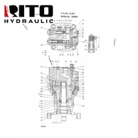 Moteur d'orientation RITO avec boîte de vitesses 4199040 EX60 4224977 pour excavatrice, unité de rotation, moteur d'entraînement d'orientation