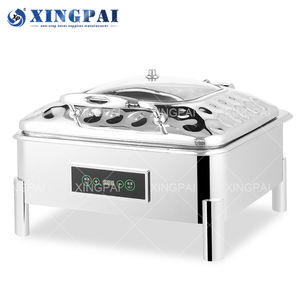 XINGPAI Matériel de restauration : Réchauds de buffet électriques martelés en acier inoxydable, chauffe-plats pour buffet - Product Image 2