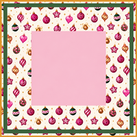 Ensemble de Mahjong de Noël rose de luxe pliable et portable avec tuiles en acrylique imprimées – Prêt à être expédié