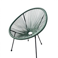 Chaise de jardin minimaliste, chaise Acapulco durable, ensemble bistrot, mobilier de conversation pour patio, fauteuil de jardin extérieur