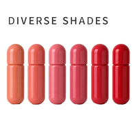 Mini tube de gloss à lèvres en forme de pilule - Hydratant, haute pigmentation, pailleté et végétalien