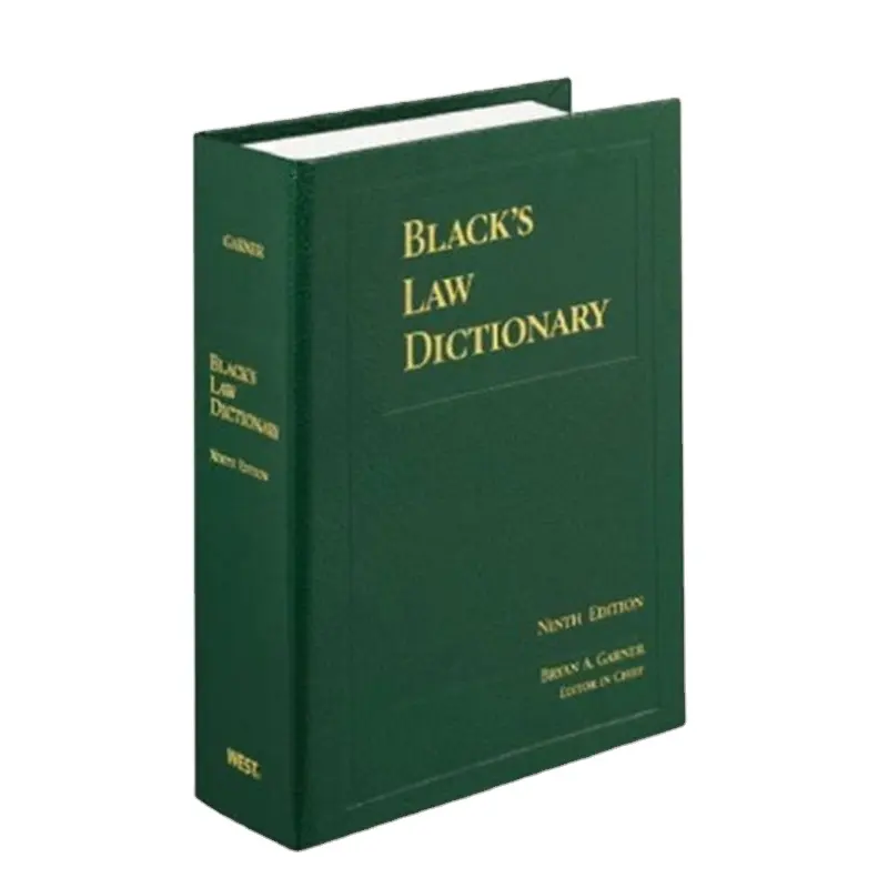 Libro grueso personalizado A5, con impresión de diccionario de la ley en inglés