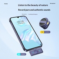Microphone Lavalier Sans Fil BHA SX21 Rechargeable Type C Lightning avec Réduction du Bruit pour Streaming en Direct et Vlog