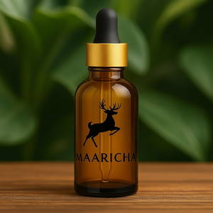 50 ml Euro Round <b>Bottle</b>, <b>Amber</b> - Dropper top for Pharma and Cosmetics industry. - Product Image 1