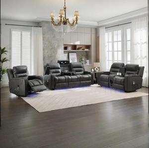 Meubles de salon ensemble moderne canapé cinéma VIP canapé fonctionnel inclinable fonctionnel avec lumière inférieure 3 + 2 + 1 inclinable 6050 - Product Image 3