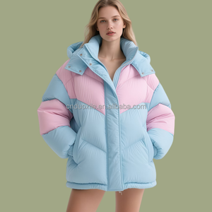 Manteau d'hiver matelassé et <span class=keywords><strong>parka</strong></span> pour <span class=keywords><strong>femme</strong></span> grande taille, veste de ski zippée en softshell de créateur pour <span class=keywords><strong>femme</strong></span>, manteaux en duvet pour <span class=keywords><strong>femme</strong></span> - Product Image 5