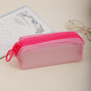 Pochette à crayons en PVC transparent avec fermeture éclair, étui <span class=keywords><strong>de</strong></span> voyage tendance pour adolescents, organiseur <span class=keywords><strong>de</strong></span> bureau portable, <span class=keywords><strong>trousse</strong></span> <span class=keywords><strong>de</strong></span> <span class=keywords><strong>toilette</strong></span> pour cosmétiques et stylos - Product Image 1
