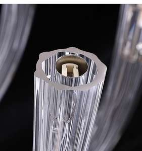 PM estilo europeo de lujo de cristal Rod Chandelier Villa de moda transparente lámpara colgante creativo <span class=keywords><strong>estambre</strong></span> sala de estar Luz - Product Image 2