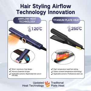 Novo Multi Funcional Airstyler 2 em 1 Alta Velocidade Blower Secador de Ar Flat Iron para Frizz Free Styling Air <span class=keywords><strong>Fusion</strong></span> Alisador de Cabelo - Product Image 6