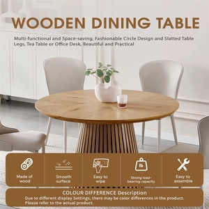 <span class=keywords><strong>Tavolo</strong></span> da Pranzo <span class=keywords><strong>Rotondo</strong></span> Moderno, <span class=keywords><strong>Design</strong></span> alla Moda, Adatto per Riunioni Familiari, Multifunzionale - Product Image 1