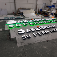 Factory Outlet Custom Outdoor Store Company Brand Logo Sign Board 3D Acrílico Metal Led Channel Letter Signs para negocios