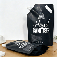 Sac à bec verseur liquide de qualité alimentaire personnalisé, sac en plastique réutilisable de 100 ml, emballage de poche à bec verseur pour savon liquide lavé à la main