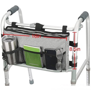 Wheelchair Accessories Side Organizer Storage Bag Armrest Pouch for Manual Scooters Rollators - Product Image 2