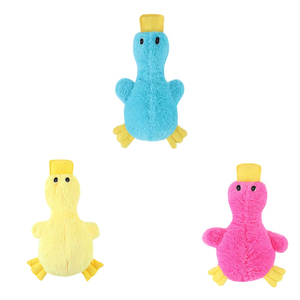 Jouet pour chien amusant en forme d'animal simulé sans rembourrage avec couineurs, jouet à mâcher en peluche durable et couineur pour chien, jouet grinçant pour animaux de compagnie - Product Image 1