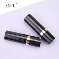 Tube de fond de teint OEM à double tête avec pinceau plat et fenêtre, emballage cosmétique vide noir et or pour contour et correcteur