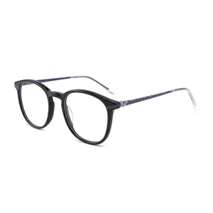 Sara vendi come il pane lunettes moda fibra di acetato montature per occhiali rotonde uomo donna occhiali
