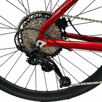 Vélo de Gravel à Guidon Coudé 700c, Cadre et Fourche en Alliage d'Aluminium, 1x10 Vitesses, Freins à Disque Mécaniques, Axe Traversant, Léger, Rigide, pour Aventure sur Route