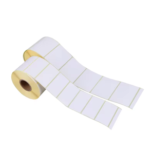 Papier transfert thermique Ouble Tree DT-TPS 4x2.3 pouces, autocollants adhésifs, étiquettes imprimables, 1000 pièces/rouleau, perforé, auto-adhésif, mat - Product Image 2