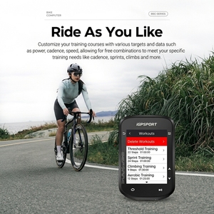 Ordinateur de vélo sans fil <span class=keywords><strong>GPS</strong></span> BSC200S avec écran tactile, navigation hors ligne par carte, avertissement de parcours, compatible vélo de route, VTT, vélo électrique - Product Image 4
