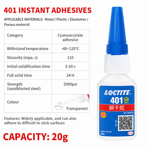Adhesivo Instantáneo Original LOCTITE 401 406 460 495 496 403, Pegamento Industrial <span class=keywords><strong>de</strong></span> <span class=keywords><strong>Cianoacrilato</strong></span> para Metal, Plástico, Goma y Materiales Porosos - Product Image 3