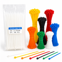 Bridas de nailon de 8 pulgadas (2.5x200mm) de colores con autobloqueo para organización de cables, uso doméstico y bricolaje