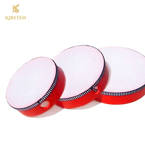 Instrument de percussion éducatif Orff personnalisé OEM, tambours à main de 4'' et 6'', cadre en <span class=keywords><strong>bois</strong></span>, pour enfants - Product Image 4