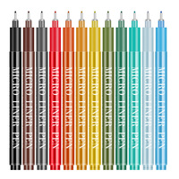 Stylos feutres professionnels 12 couleurs, encre colorée assortie, pointe extra fine 0,1 mm, pour dessin, croquis et traçage sur papier