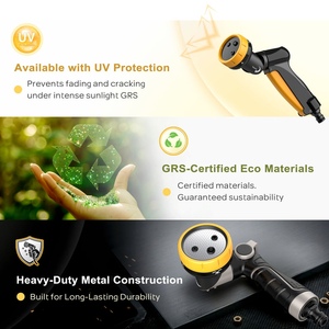 Jet Hose Nozzle High-Impact ABS / TPR+Cork Multi Spray Patterns Ergonomic Handle Design for Patio Cleaning - Product Image 2
