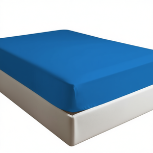 Sábana Ajustable 100% Algodón Color Avio Individual Francés 90x190cm - Product Image 3